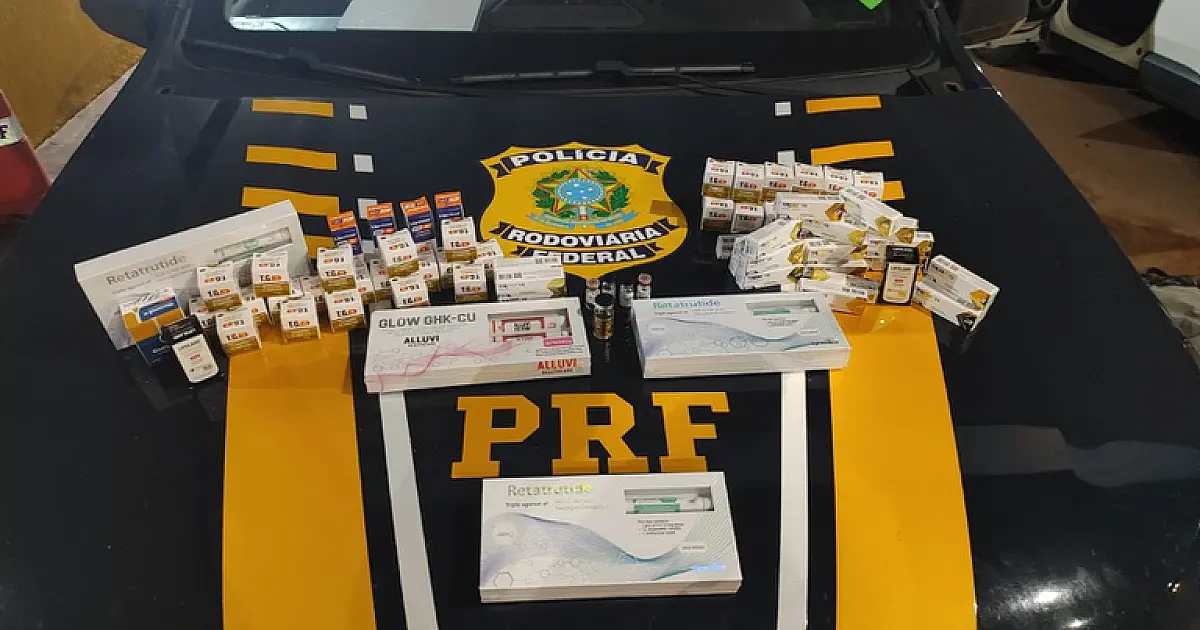 PRF apreende 198 medicamentos emagrecedores escondidos em tênis, bolachas e colchão inflável na BR-262