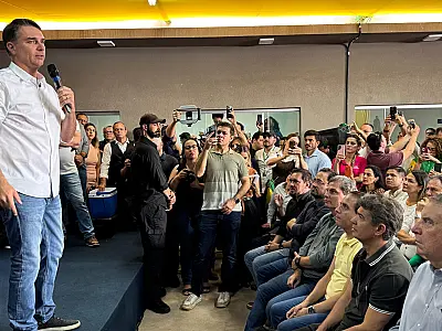 Em encontro com Flávio Bolsonaro, Paulo Corrêa destaca alinhamento político em MS