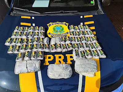 PRF apreende 10 kg de haxixe em Brasilândia (MS); motorista confessou transporte no tanque de combustível