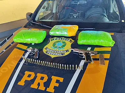 PRF apreende skunk e armas em Paranaíba