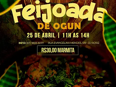 Comunidade de Três Lagoas se mobiliza com Feijoada de Ogun para construir cobertura de barracão