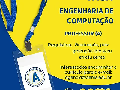 AEMS abre vagas para professores em diversas áreas acadêmicas