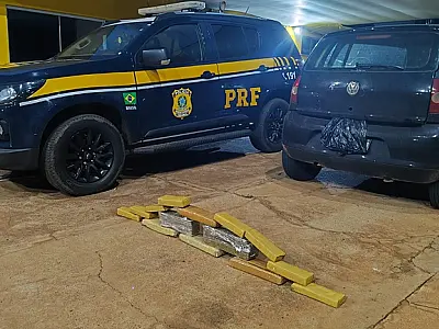 PRF apreende 14 quilos de maconha em Água Clara; droga seguia para Três Lagoas