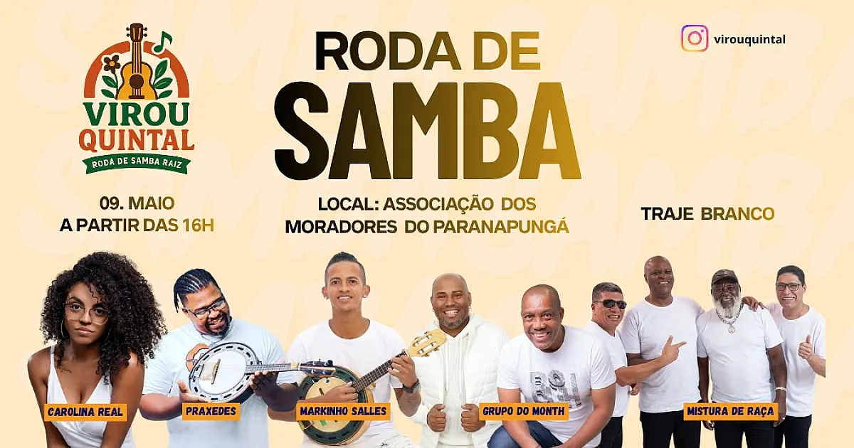 “Virou Quintal” celebra o samba raiz em evento que une história, fé e ancestralidade em Três Lagoas