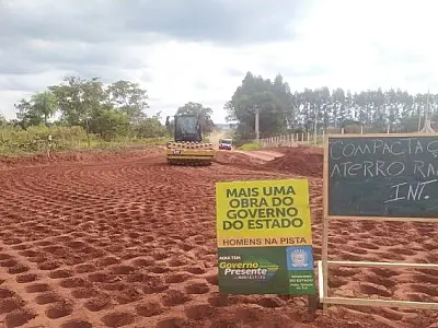 Avança obra do anel viário de Santa Rita do Pardo, que vai ajudar no desenvolvimento da cidade