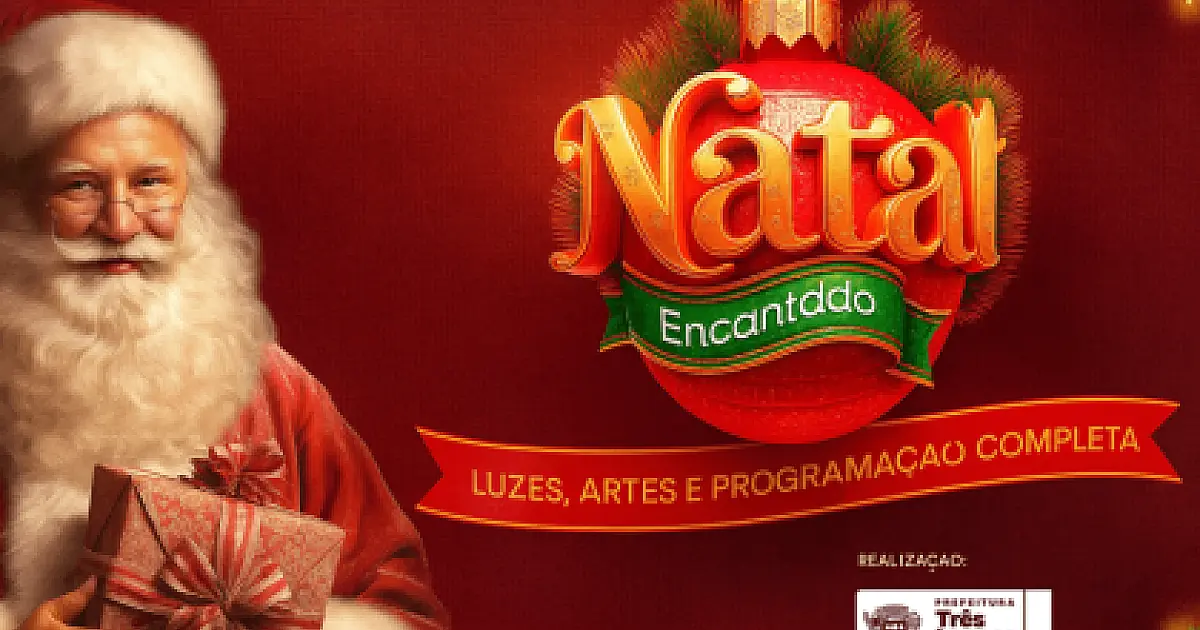 Conheça a programação do Natal Encantado de Três Lagoas, que começa na quarta-feira (26)