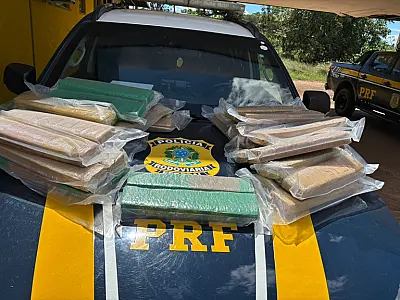 PRF apreende 36 kg de maconha e medicamentos de emagrecimento em Água Clara (MS)