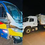Ônibus de time de futsal de Ribas do Rio Pardo se acidenta na BR-262 após jogo em Três Lagoas