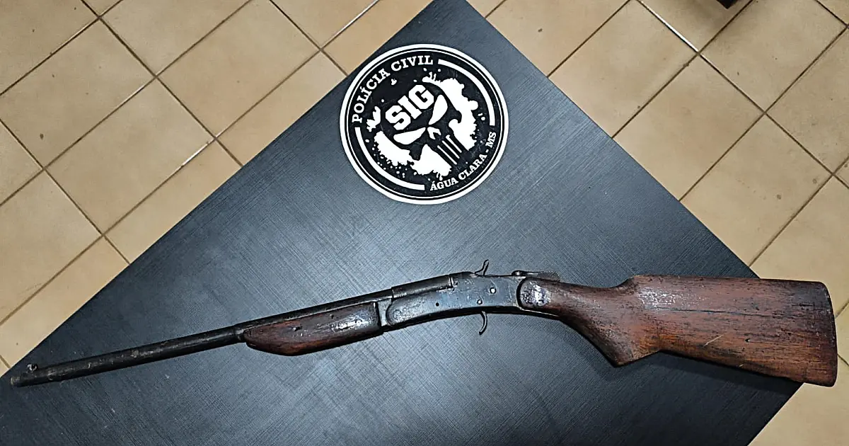 Polícia Civil prende homem em flagrante por ameaça e posse irregular de arma e evita feminicídio em Água Clara