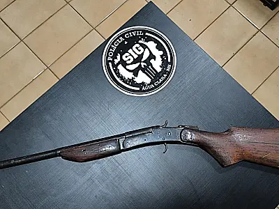 Polícia Civil prende homem em flagrante por ameaça e posse irregular de arma e evita feminicídio em Água Clara