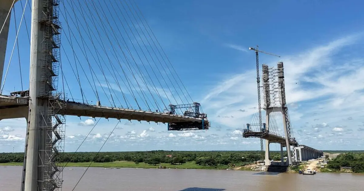 Obra da ponte internacional da Rota Bioceânica entra na etapa final após junção