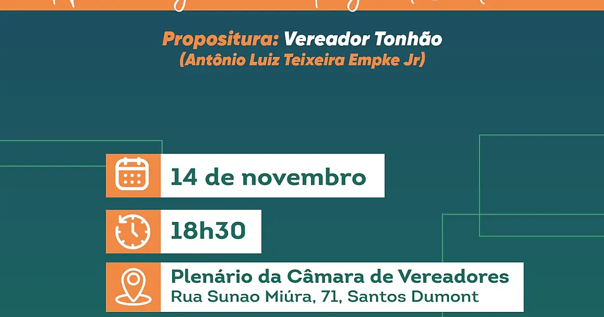 Câmara Municipal homenageia personalidades e instituições em sessão solene nesta sexta-feira