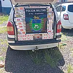 PM apreende três veículos carregados com cigarros contrabandeados em MS