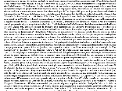 EDITAL DE CONVOCAÇÃO ASSEMBLEIA GERAL EXTRAORDINÁRIA DE ALTERAÇÃO ESTATUTÁRIA