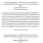 EDITAL DE CONVOCAÇÃO REUNIÃO EXTRAORDINÁRIA - ASSOCIAÇÃO SADD BRASIL