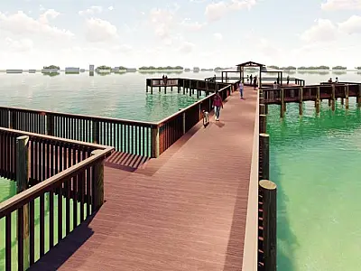 Pista de caminhada da lagoa terá desvio por causa das obras do deck