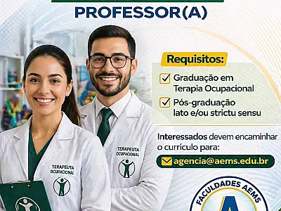 AEMS abre processo seletivo para professores nas áreas da Saúde, Tecnologia e Arquitetura